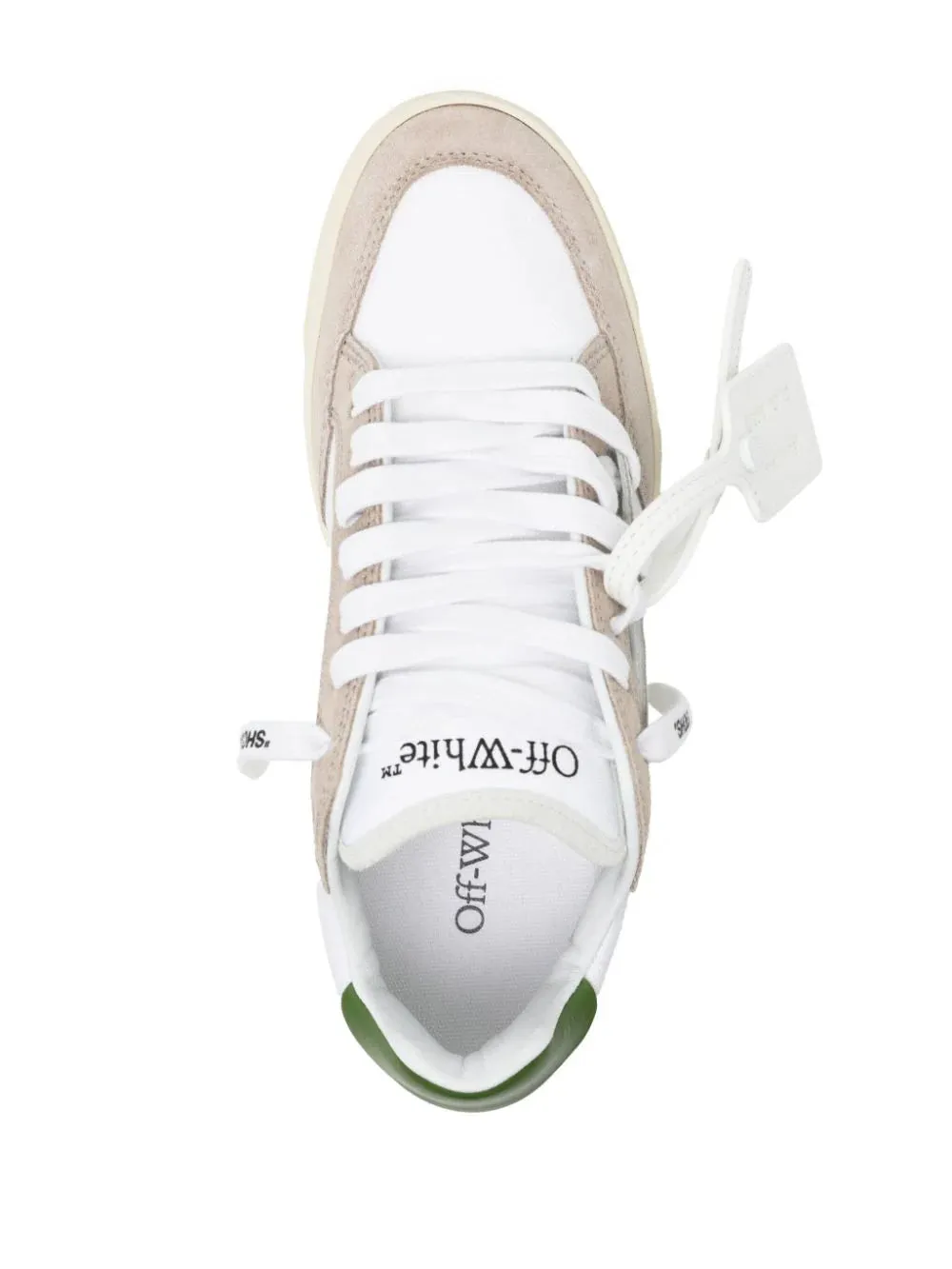 Off-White 5.0 leather white green sneakers