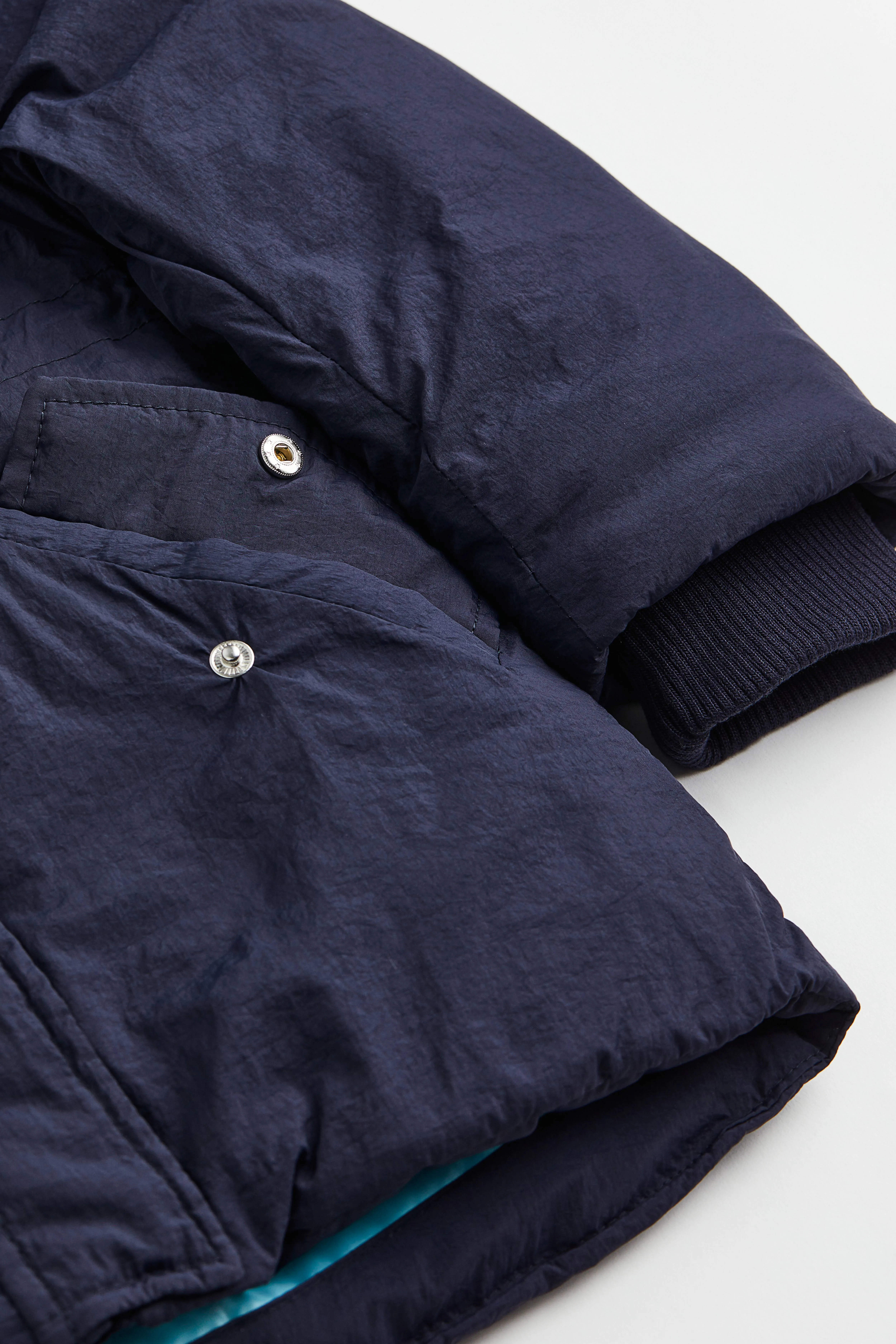 Padded nylon parka - Long sleeve - Regular length - Navy blue - Kids | H&M GB