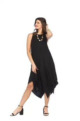 Papillon Layered Black Maxi Dress - PD-8639