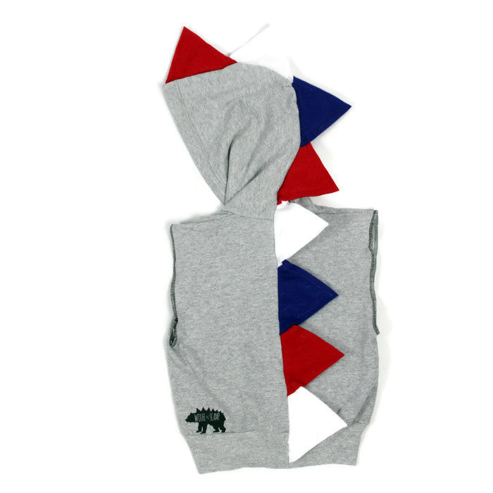 Patriotic Hoodie - Red, White and Blue | July 4th Spikes Dino Hoodie