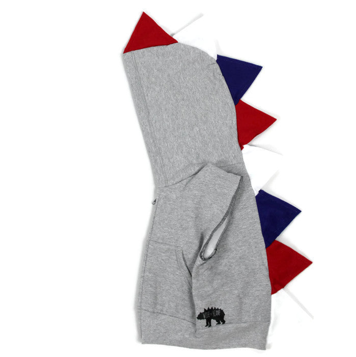 Patriotic Hoodie - Red, White and Blue | July 4th Spikes Dino Hoodie