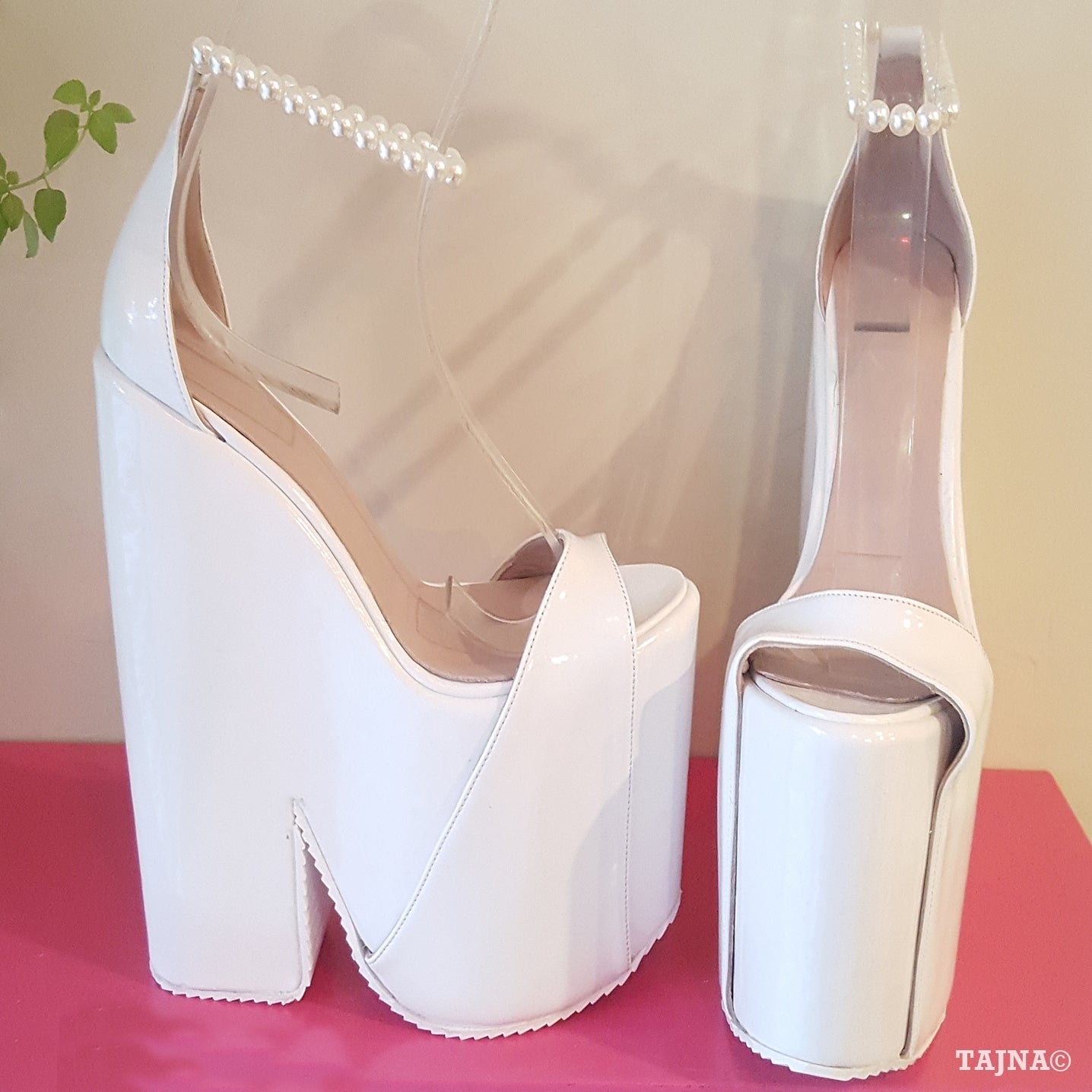 Peep Toe Pear Elegant High Heel Wedding Shoes Wedges