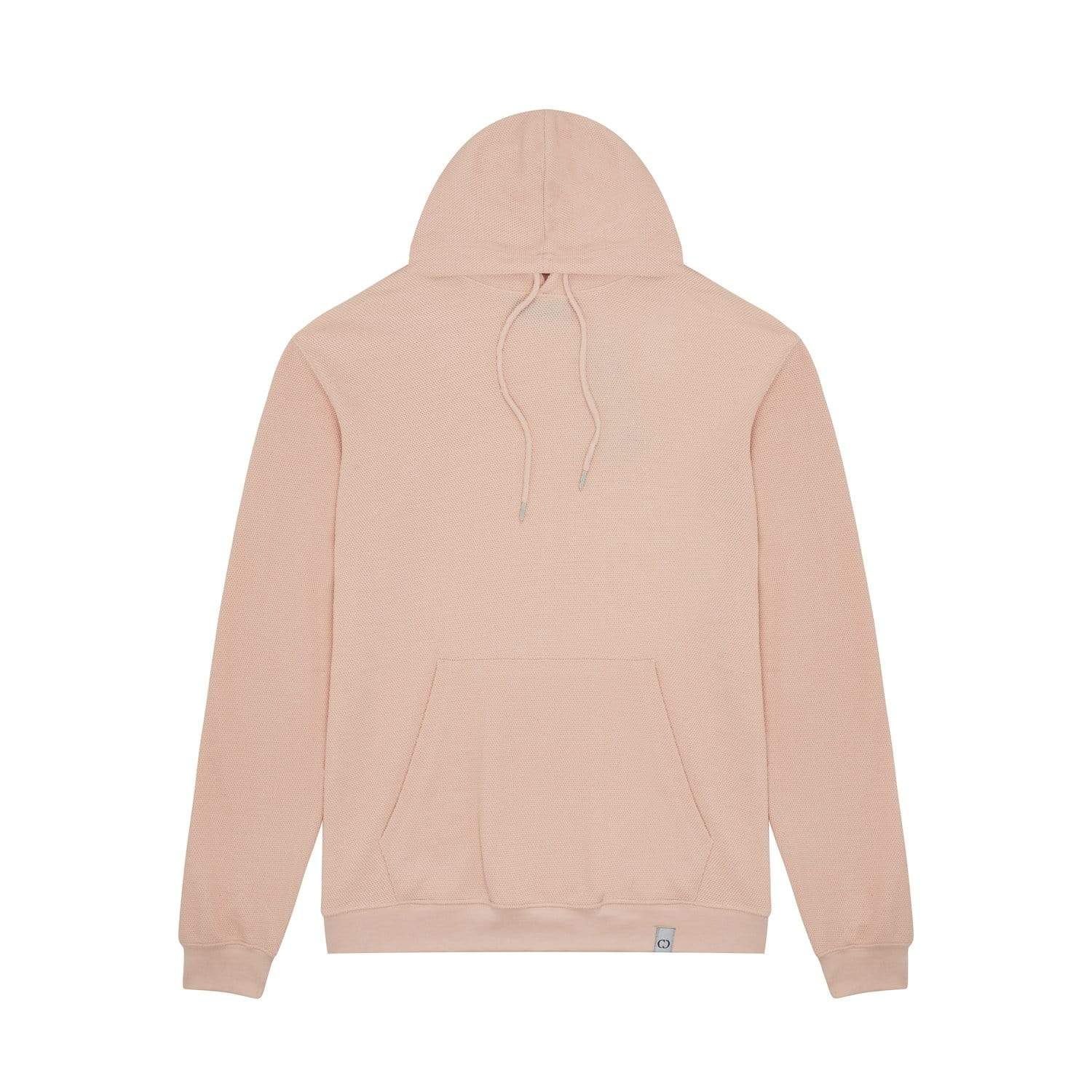 PIQUE KNITTED HOODIE - DUSTY PINK