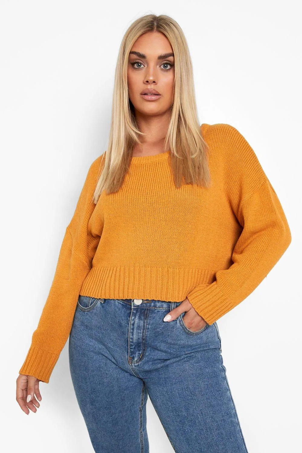 Plus Recycled Cropped Sweater