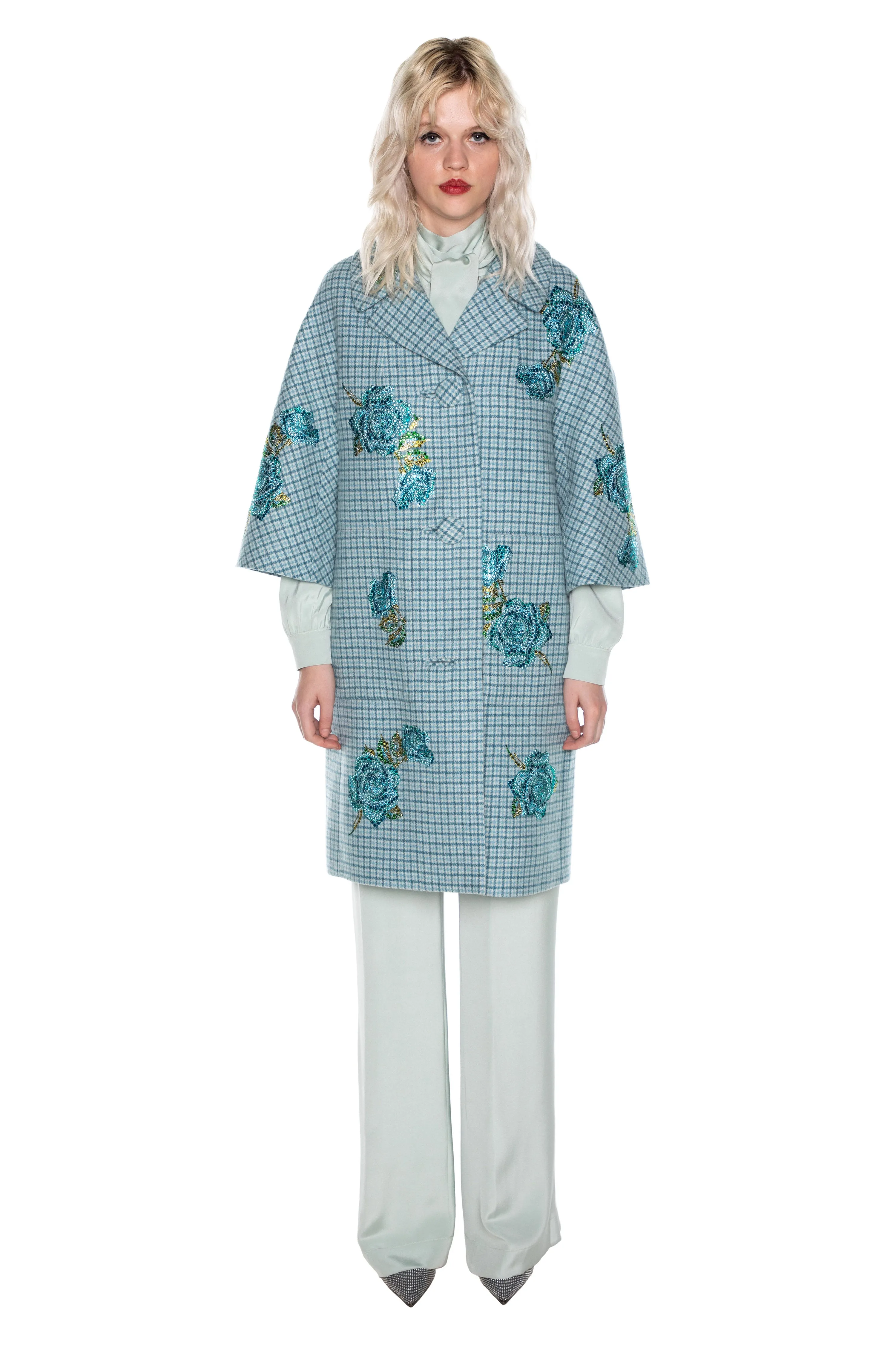 'PRINCE OF WHALES BLUEY BLUE' PATCH POCKET COAT