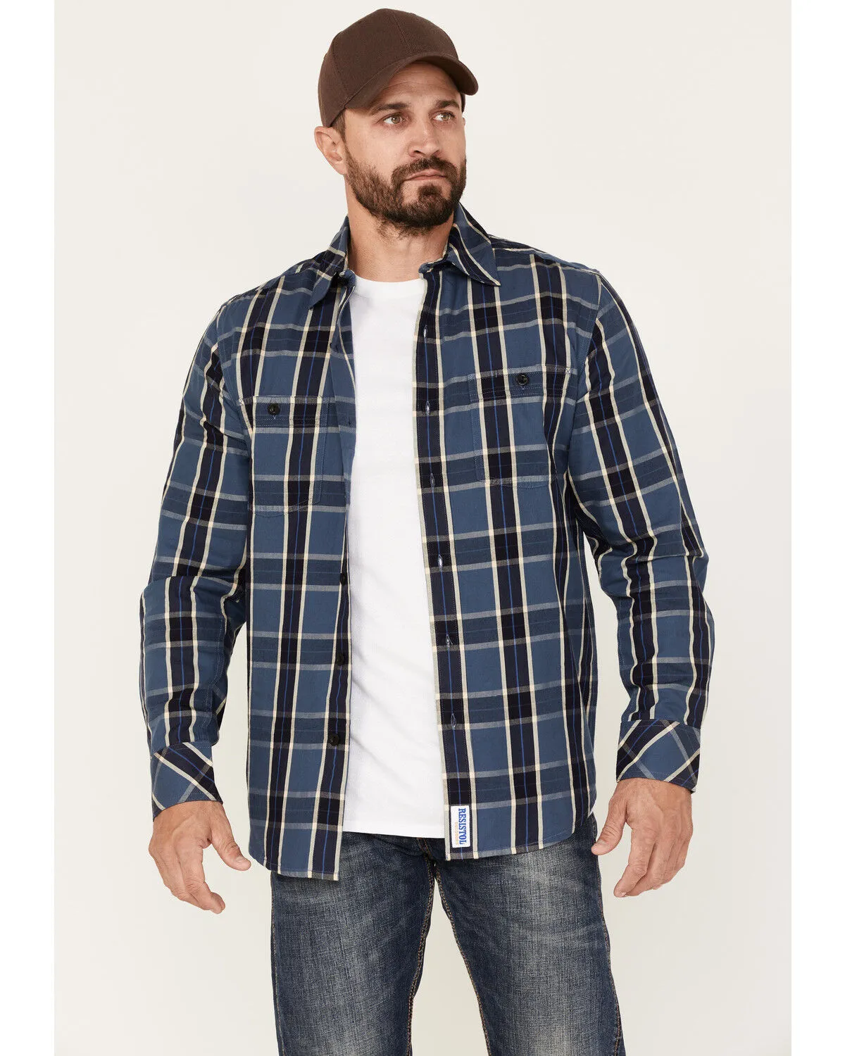 Product Name:  Resistol Men's Canon Large Plaid Long Sleeve Button Down Shirt