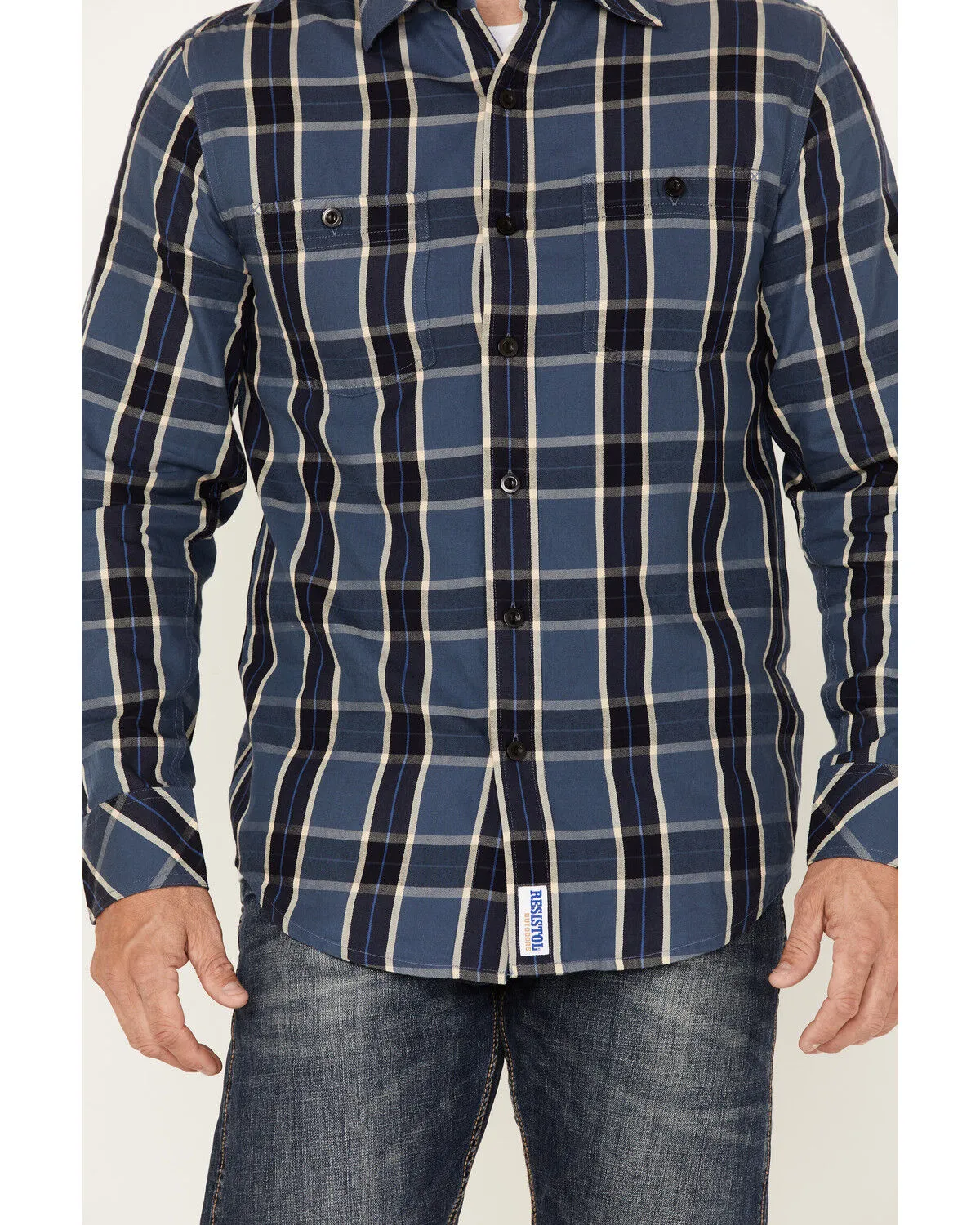 Product Name:  Resistol Men's Canon Large Plaid Long Sleeve Button Down Shirt