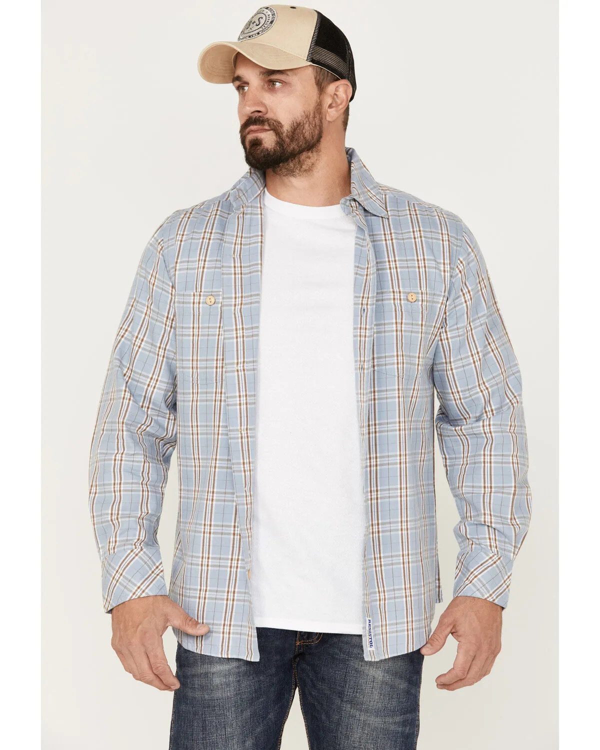 Product Name:  Resistol Men's Dakota Medium Plaid Print Long Sleeve Button Down Shirt