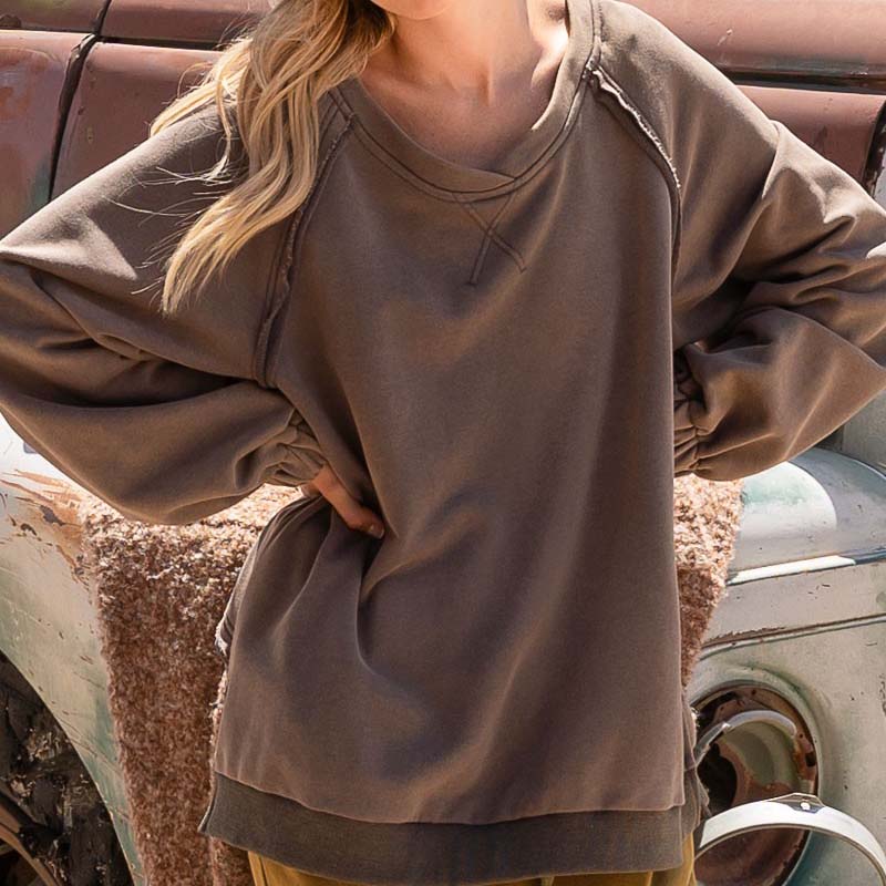 Pullover Back Cut Out Sweatshirt