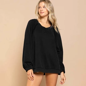 Pullover Back Cut Out Sweatshirt