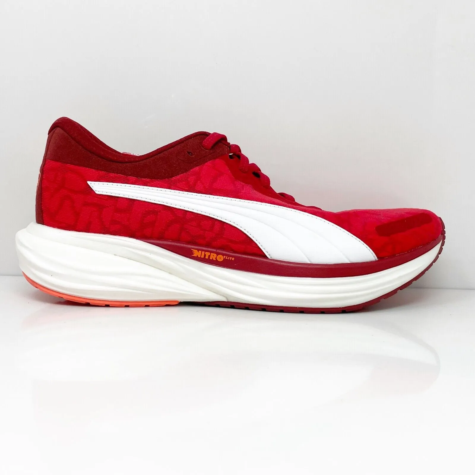 Puma Mens Deviate Nitro 2 378436-01 Red Running Shoes Sneakers Size 10.5