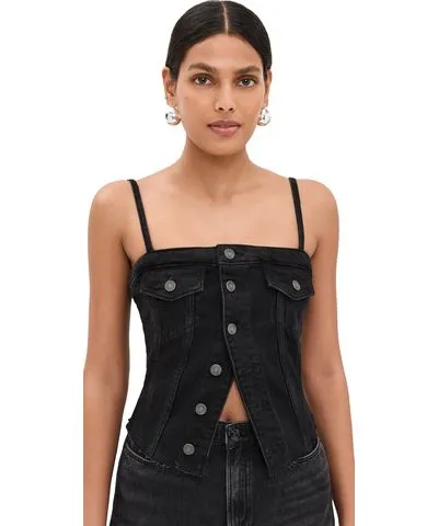 Reformation Coco Denim Bustier Top Vana 6