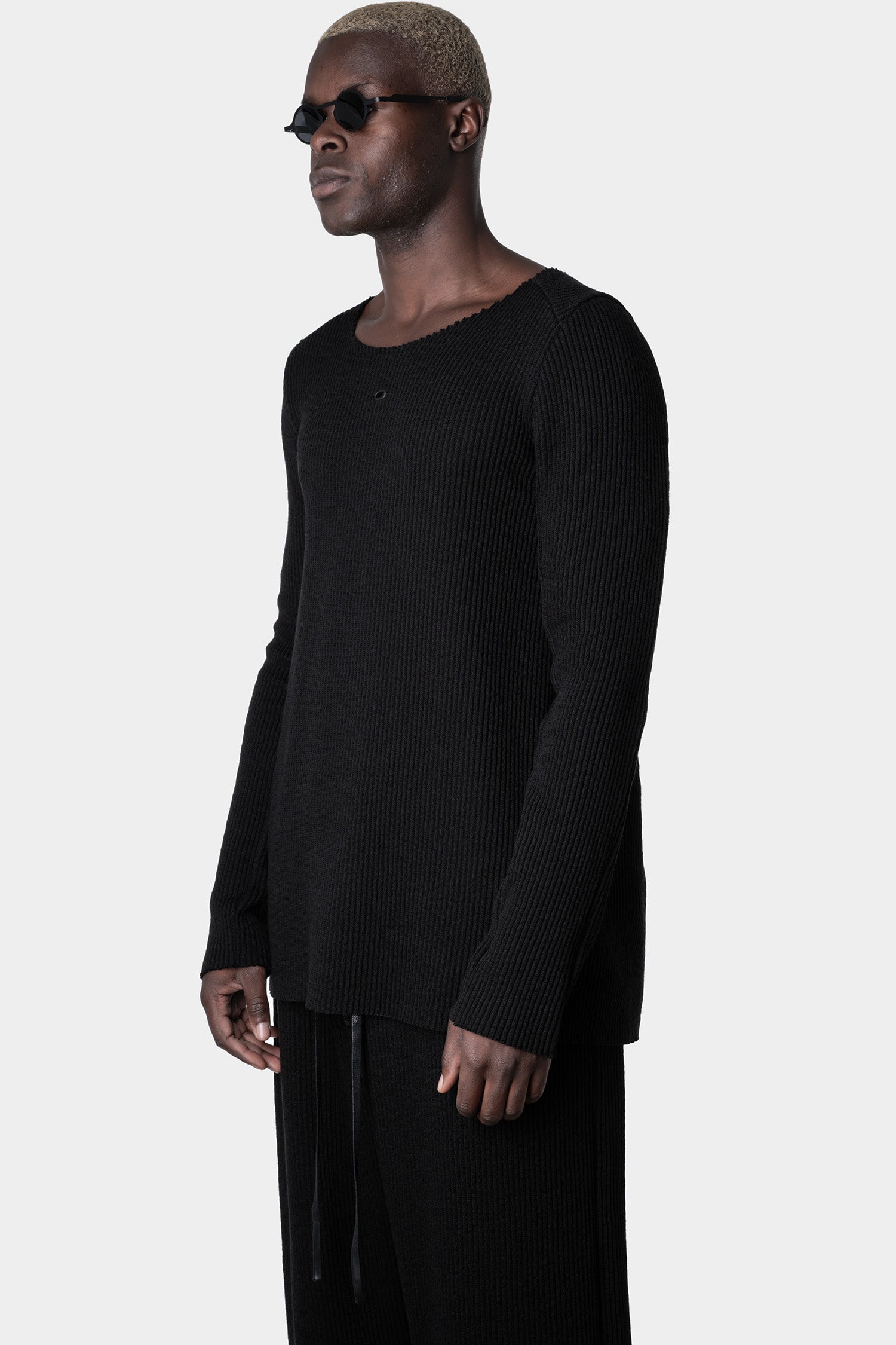 Rib sweater, Black