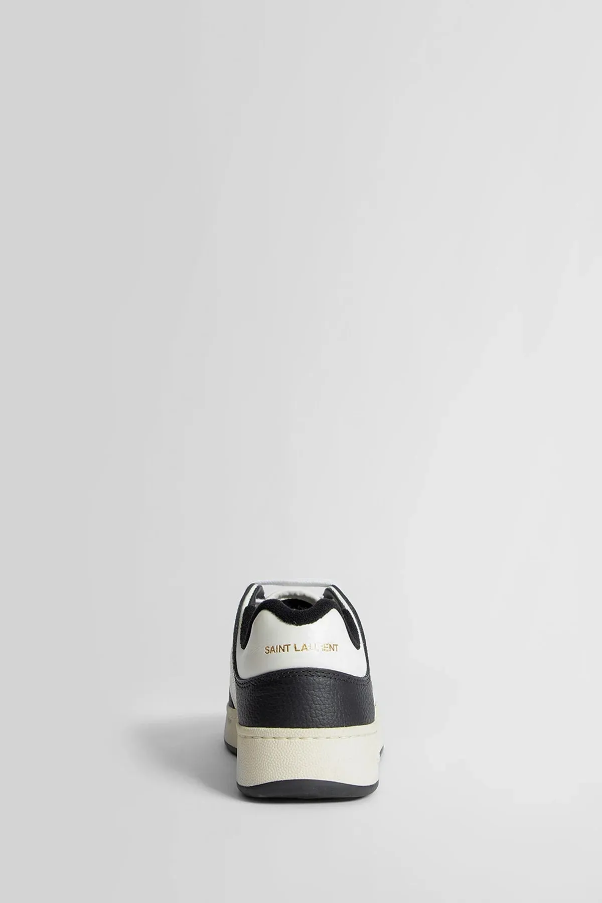 Saint Laurent Sl/61 Sneakers In Grained Leather Black/White