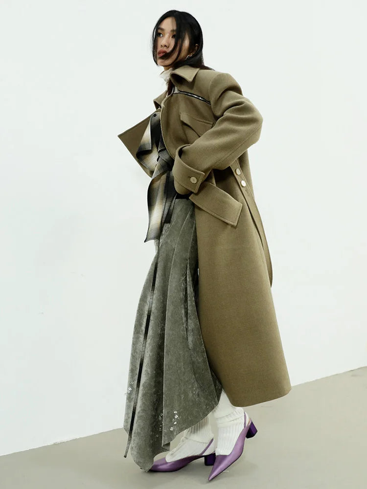 Shunta Asymmetric Lapel Coat