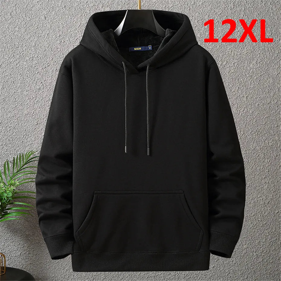 Solid Color Thick Fleece Hoodie