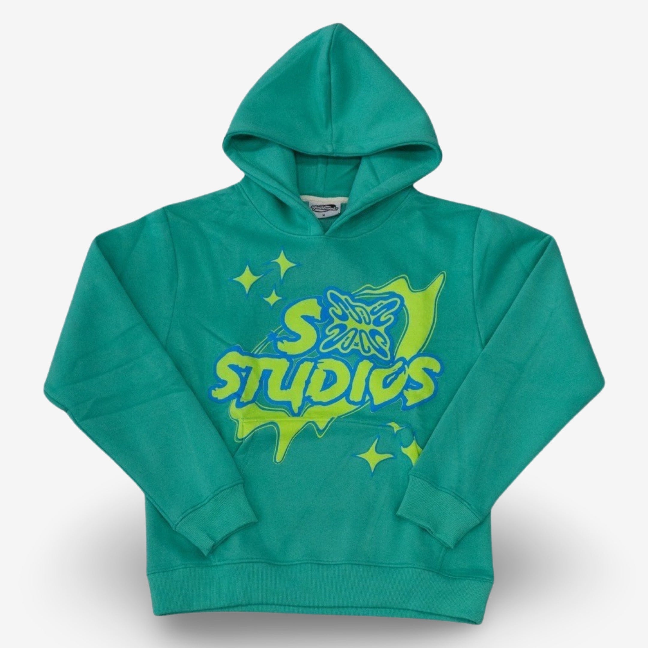 Stainbandz Puff Print Pullover Hoodie 'SB Studios' Mint Green / Powder Blue