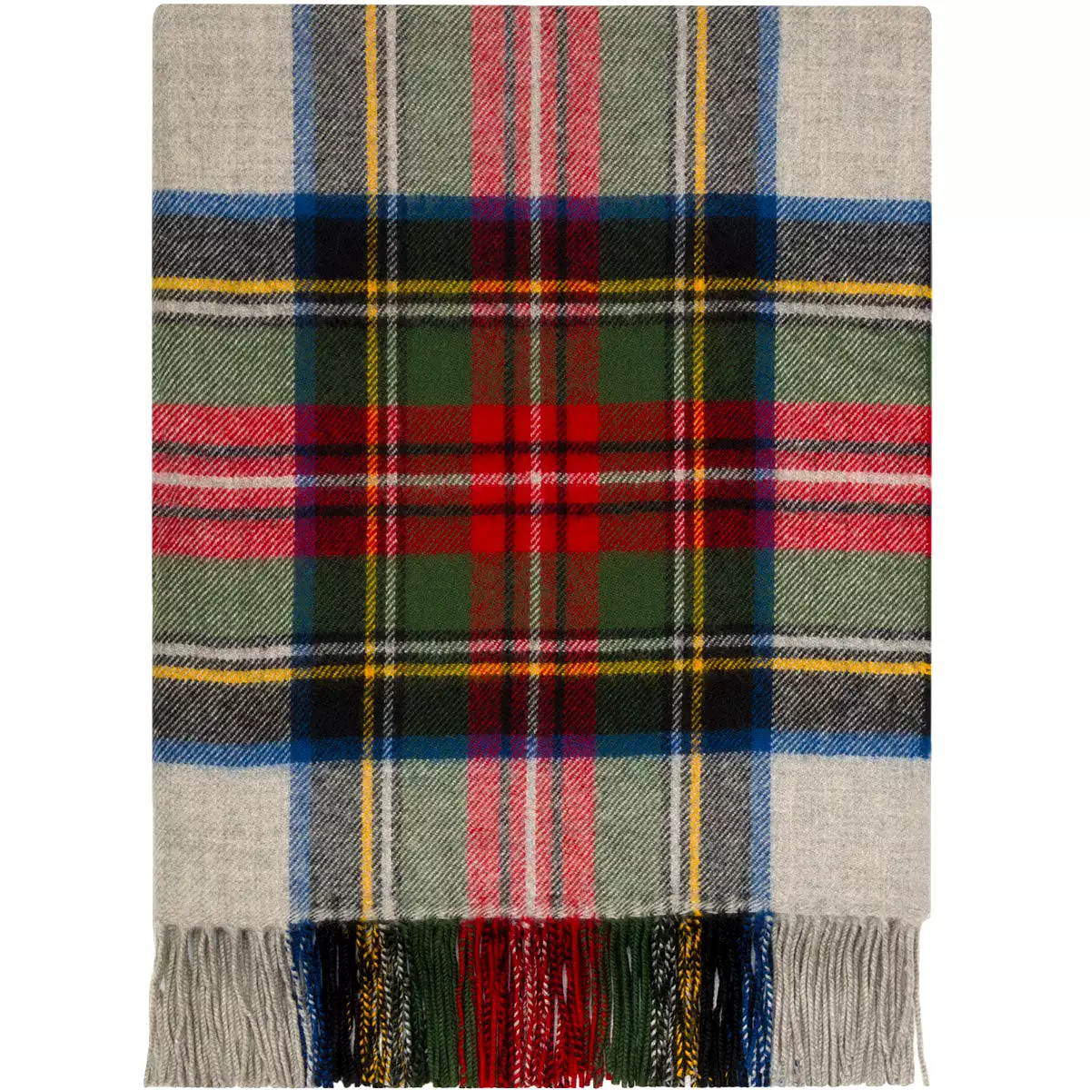 Stewart silver dress tartan lambswool blanket