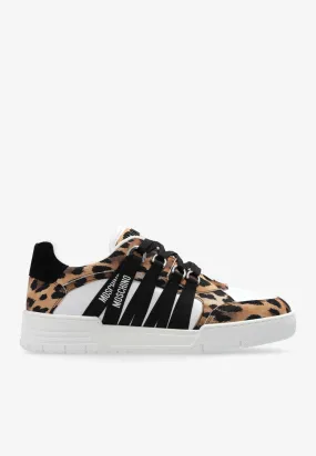 Streetball Leopard Print Low-Top Sneakers