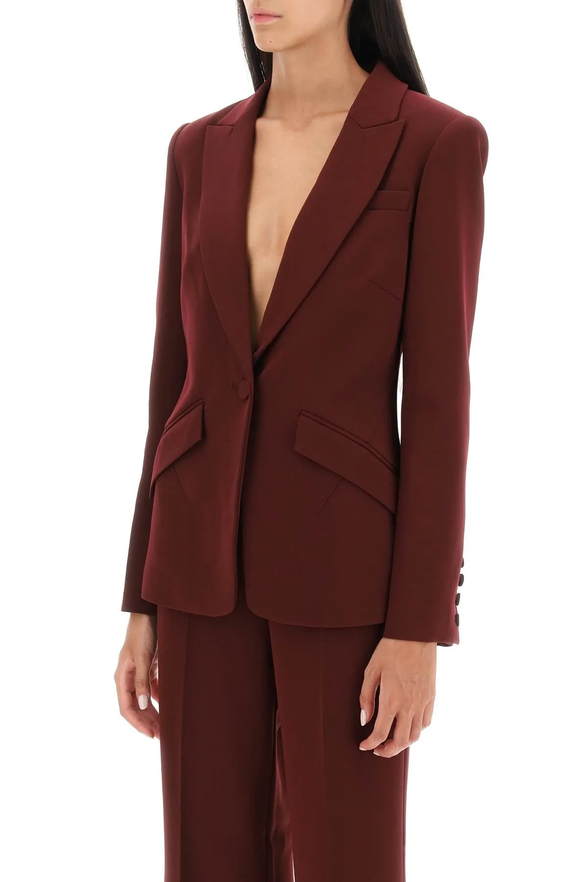 Stretch Cady Single Breasted Blazer