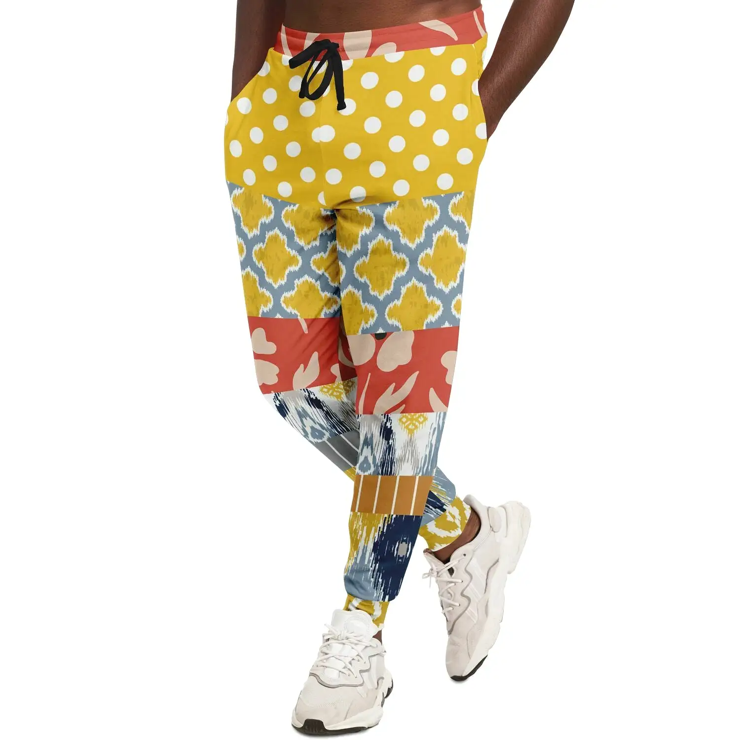 Tallulah Bankhead Yellow Patchwork Unisex Eco-Poly Joggers