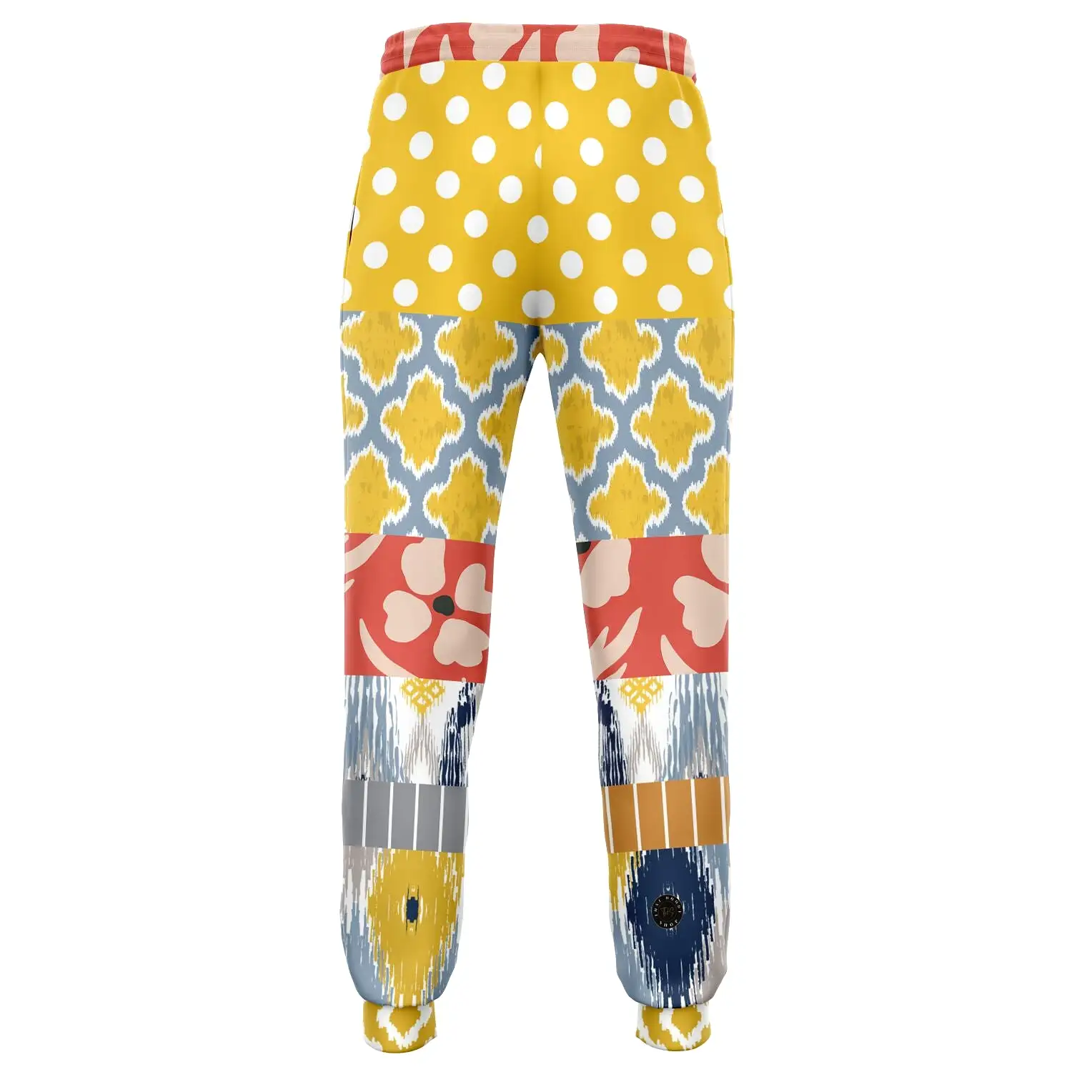 Tallulah Bankhead Yellow Patchwork Unisex Eco-Poly Joggers