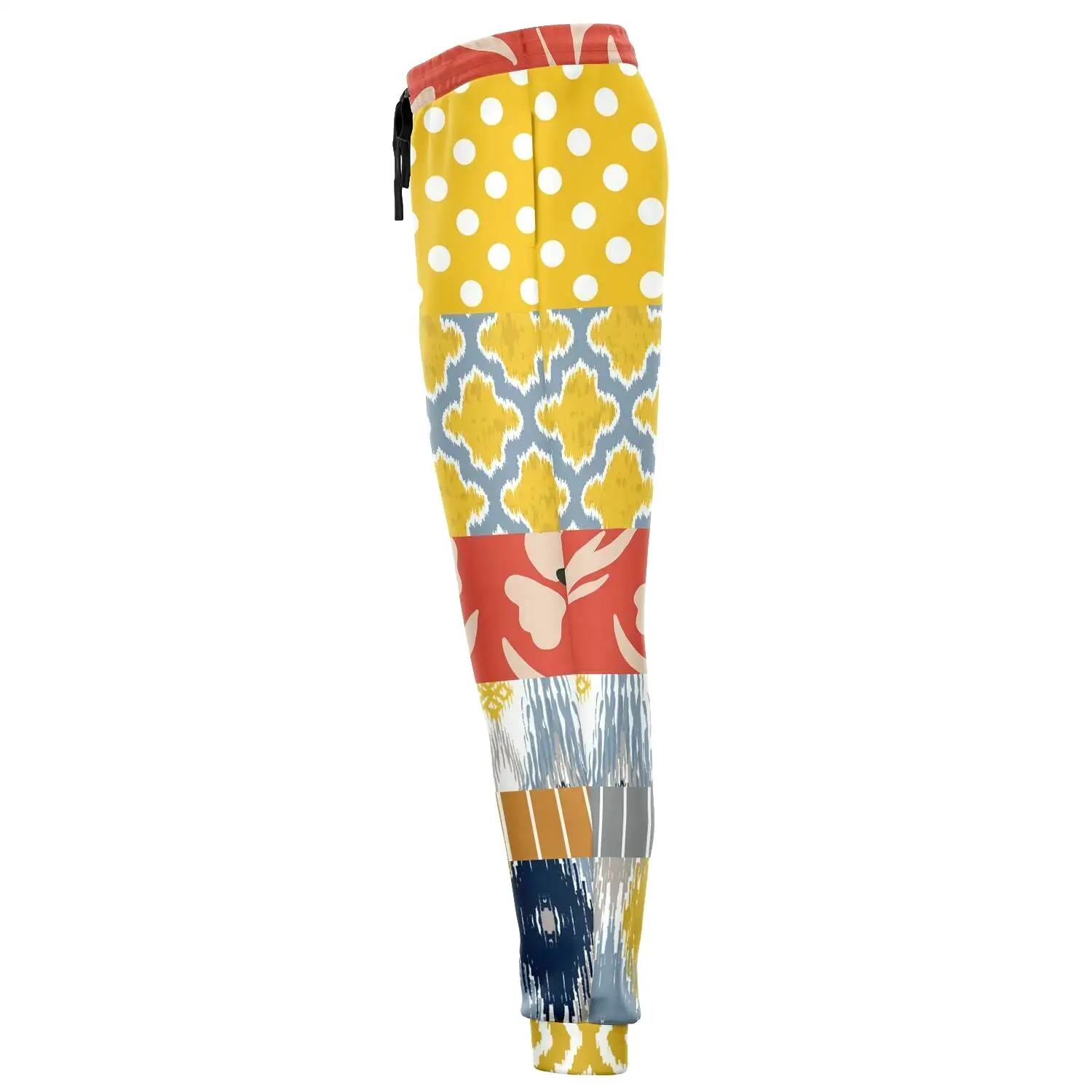 Tallulah Bankhead Yellow Patchwork Unisex Eco-Poly Joggers