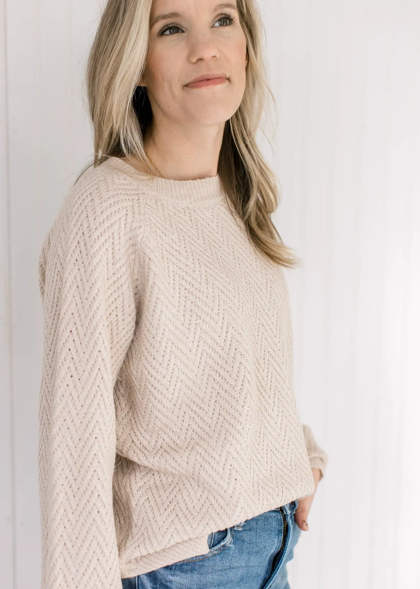 Tan Textured Sweater