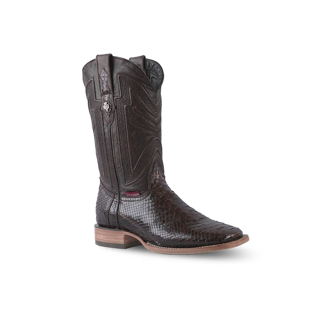 Texas Country Exotic Boot PYTHON CAF LUSTRADO PN30