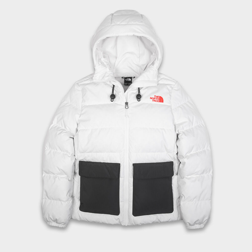 The North Face Women's Gotham Jacket - Gardenia White/Tnf Black/Power Orange