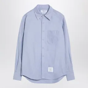 THOM BROWNE Men's Light Blue Cotton Button-Down Shirt for FW24