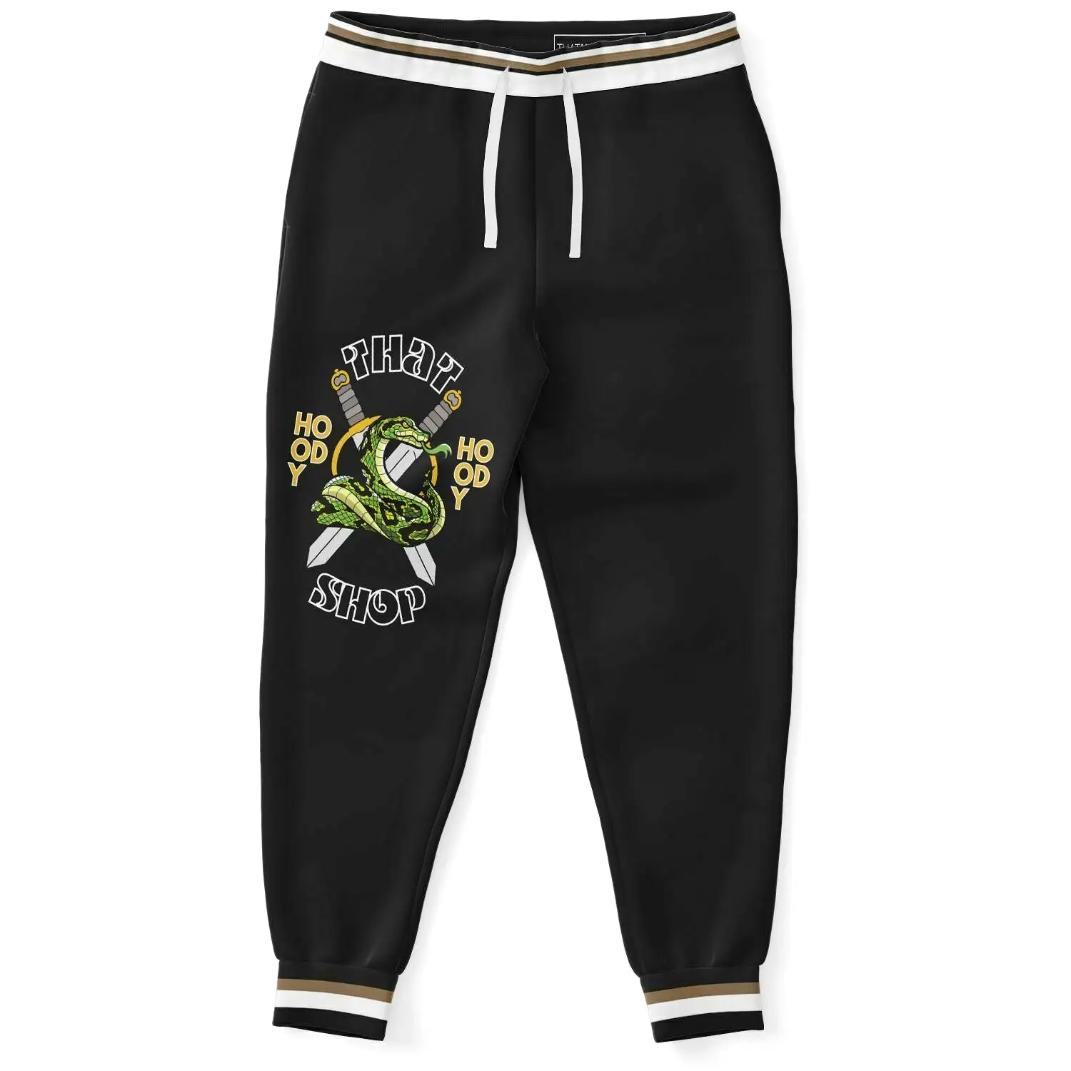 THS Snake Bite Eco-Poly Joggers in Black