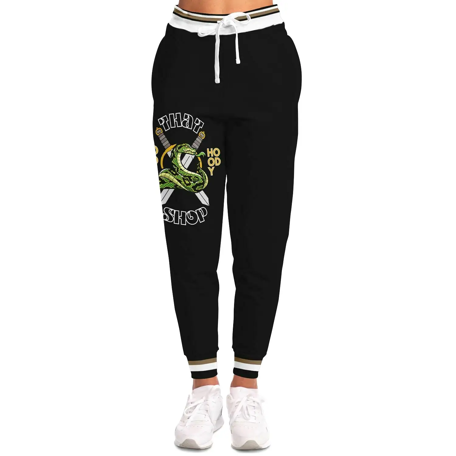 THS Snake Bite Eco-Poly Joggers in Black