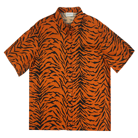 Tiger Button Down Shirt (Orange) /D18