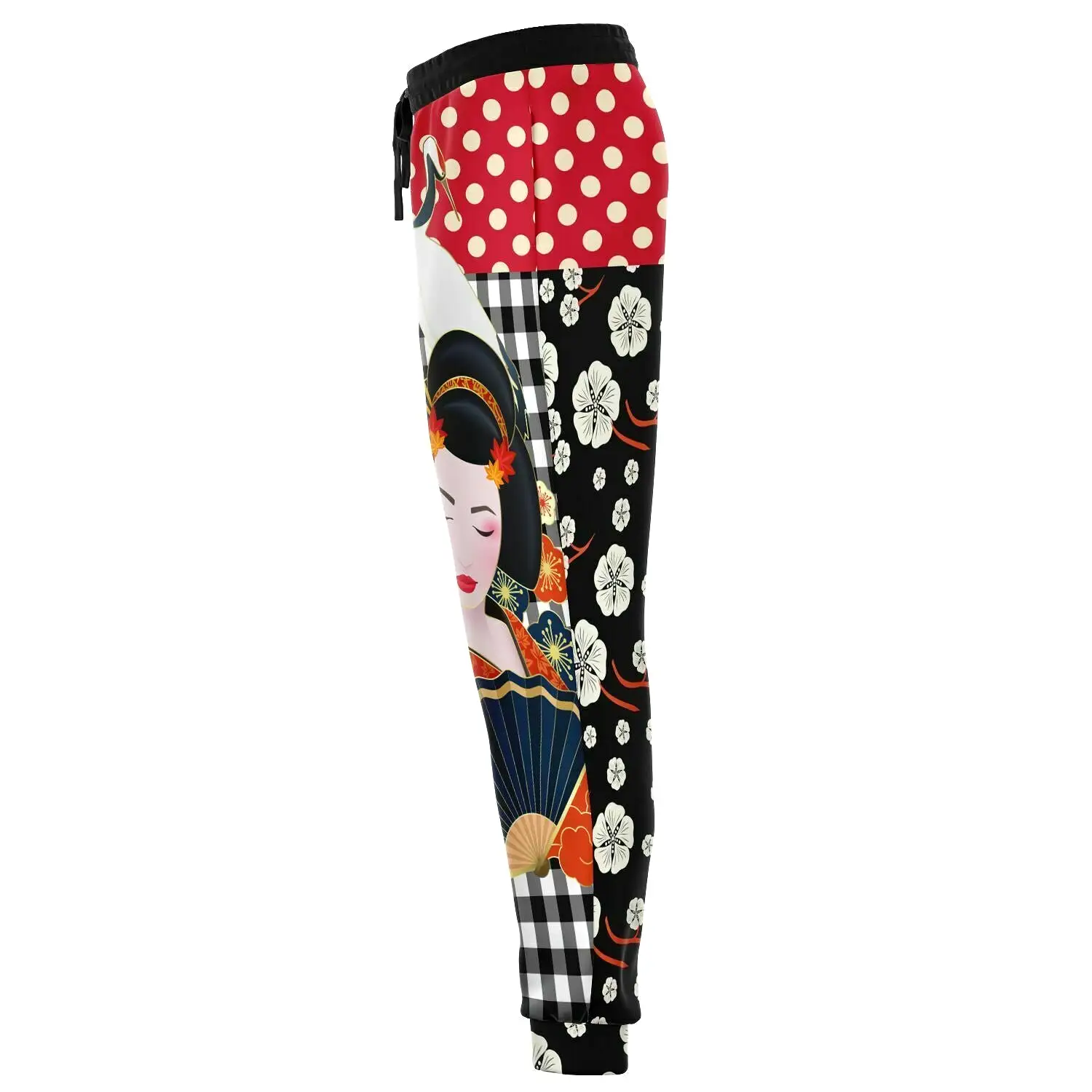 Tokyo Nights Asian Floral Patchwork Unisex Eco-Poly Joggers