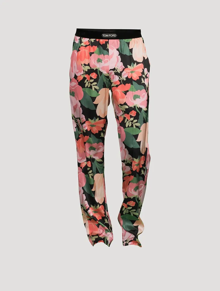 TOM FORD Silk Stretch Pajama Pants Floral Print