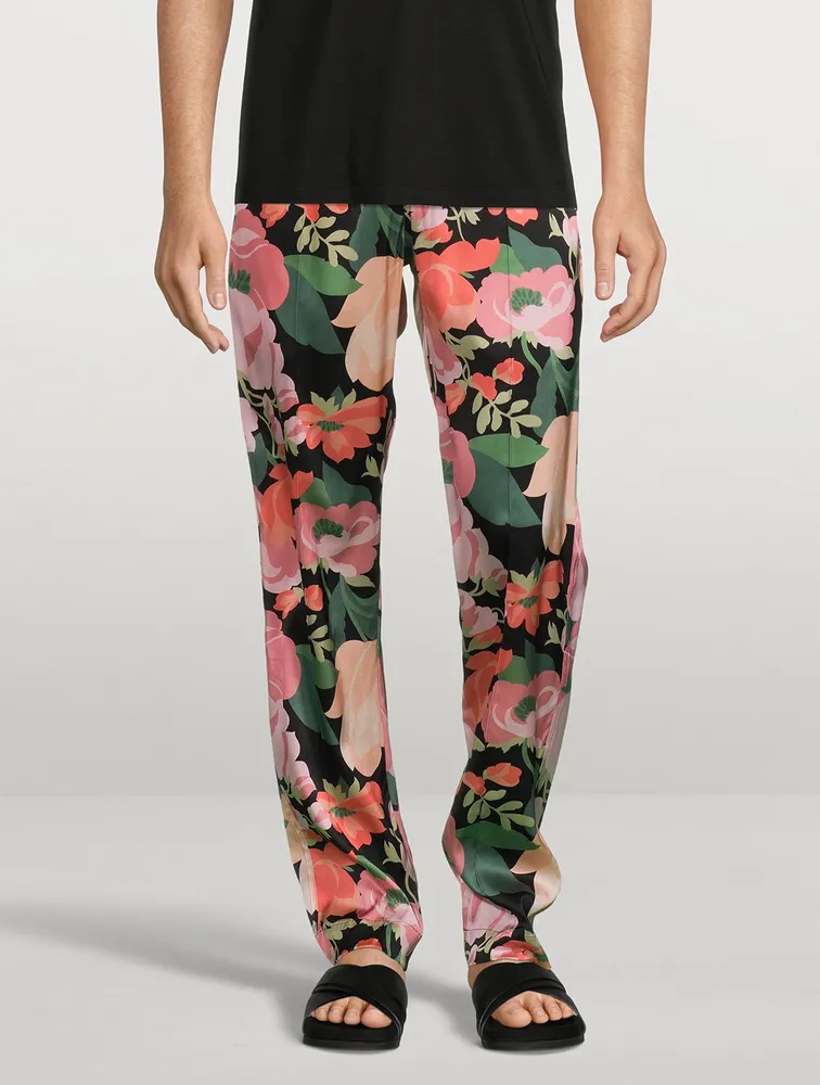 TOM FORD Silk Stretch Pajama Pants Floral Print