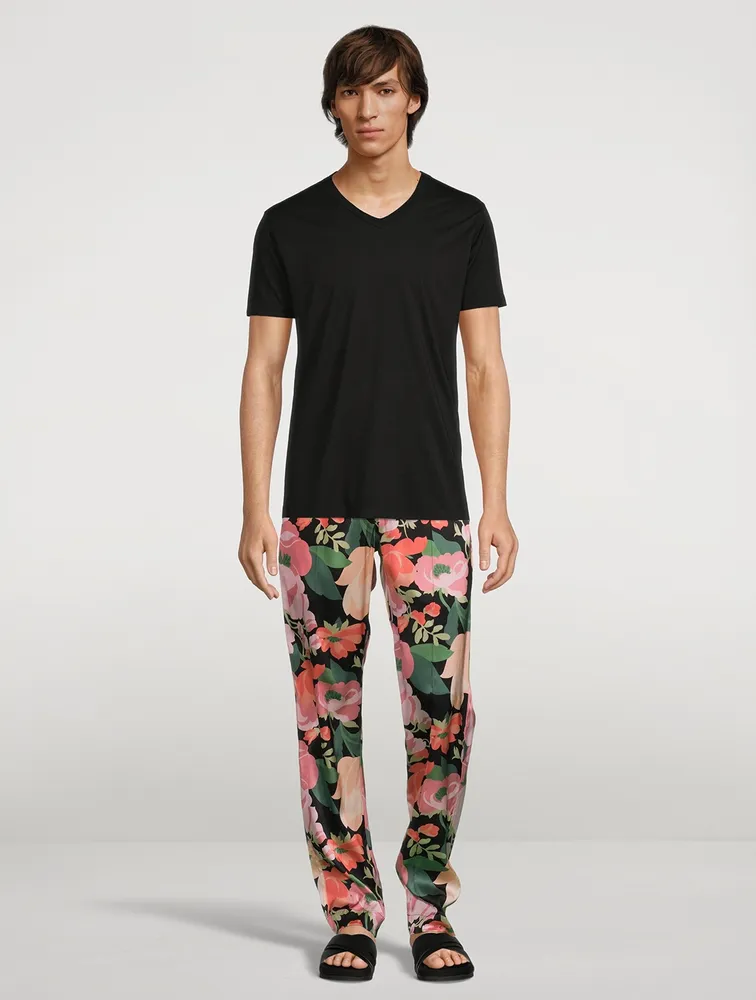 TOM FORD Silk Stretch Pajama Pants Floral Print