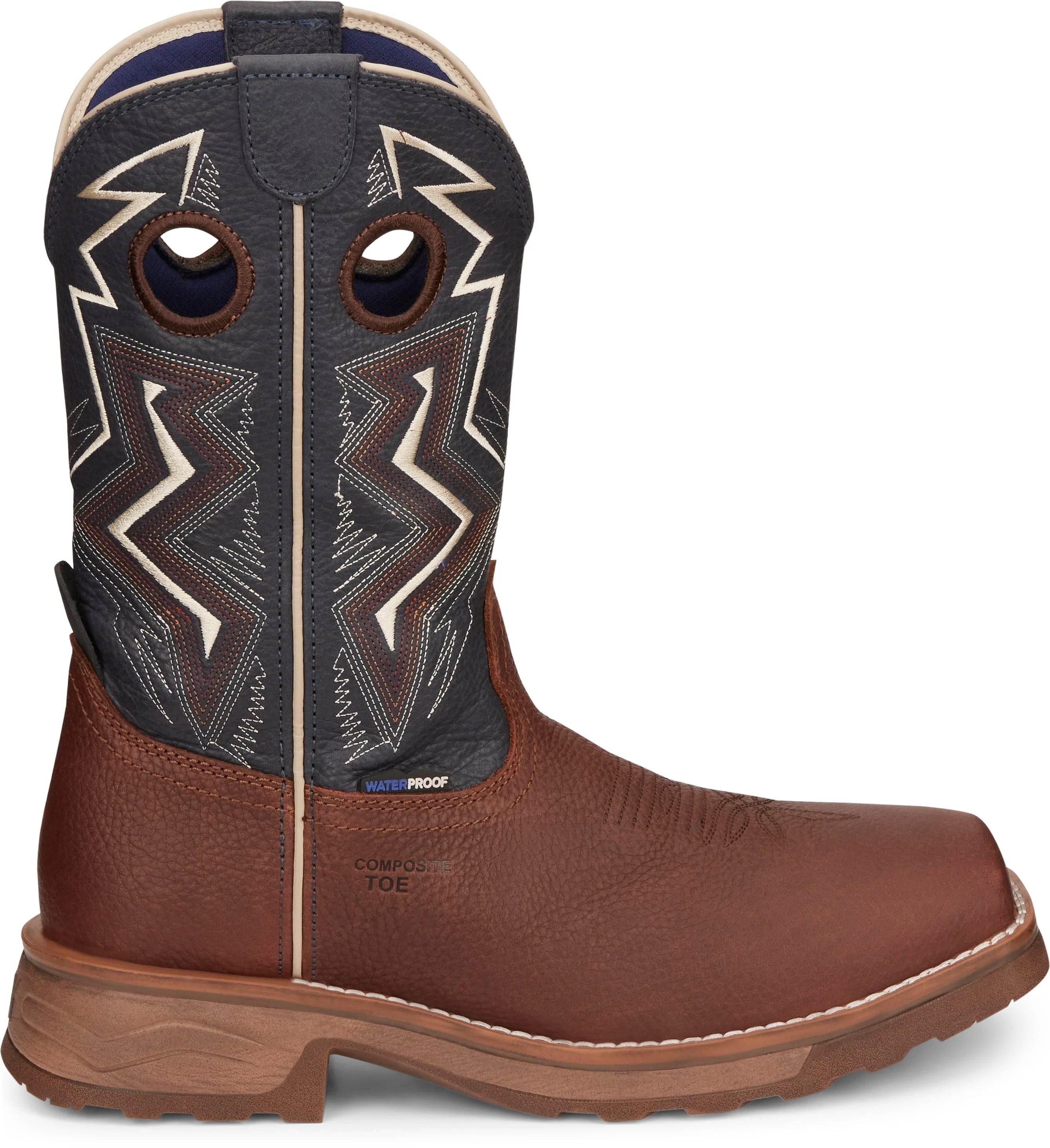 Tony Lama Dark Brown Blue Cowhide