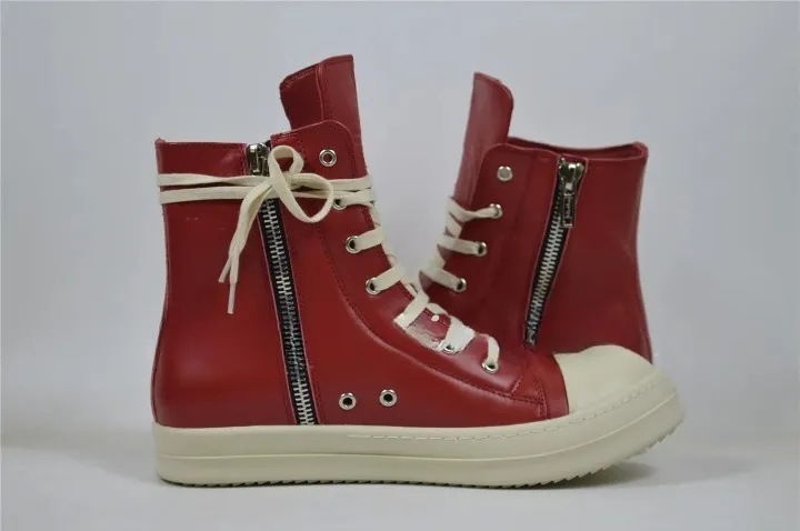 Unisex Luxury Casual Genuine Leather High-top Lace-up Ankle Boots