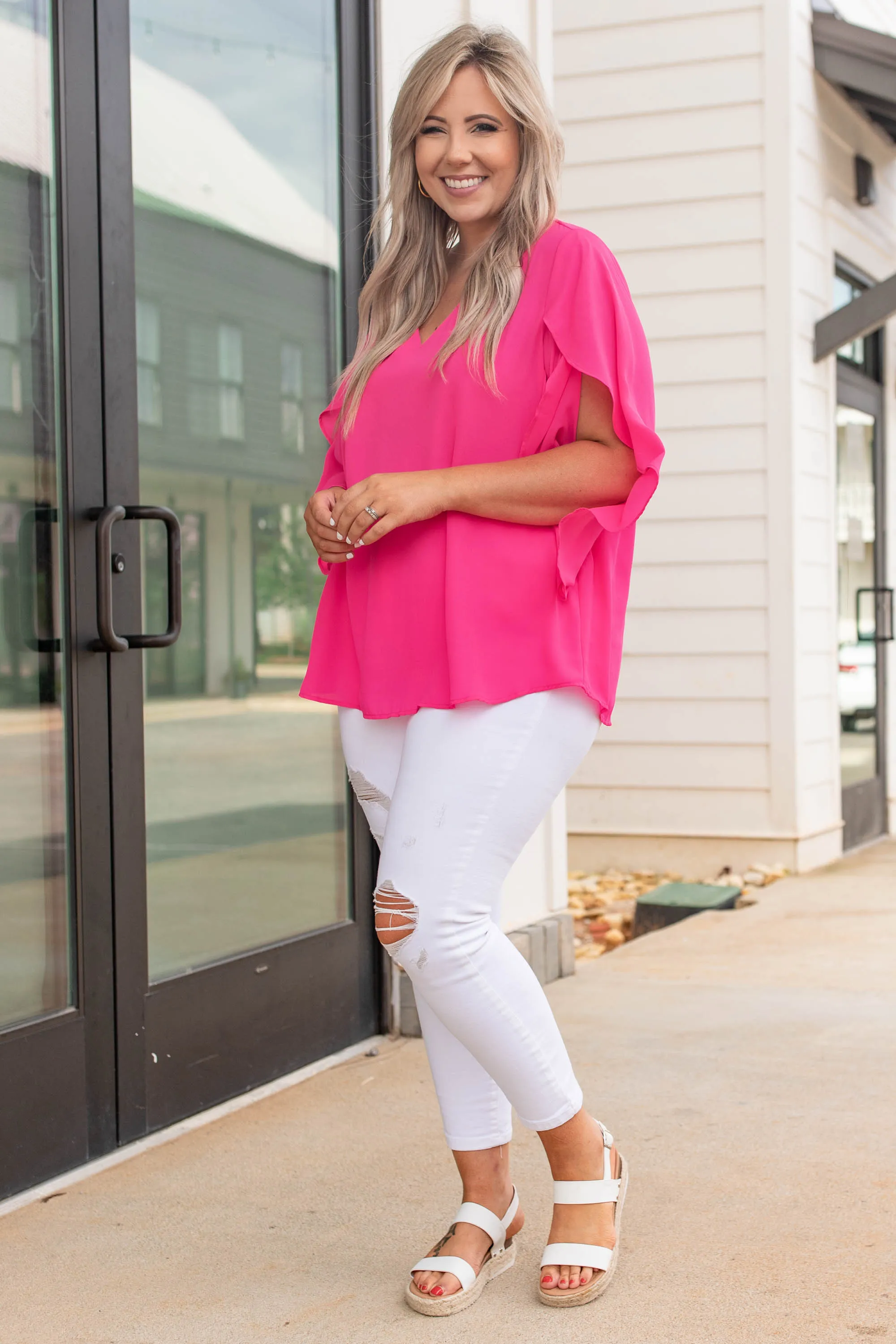 Unwritten Top, Hot Pink