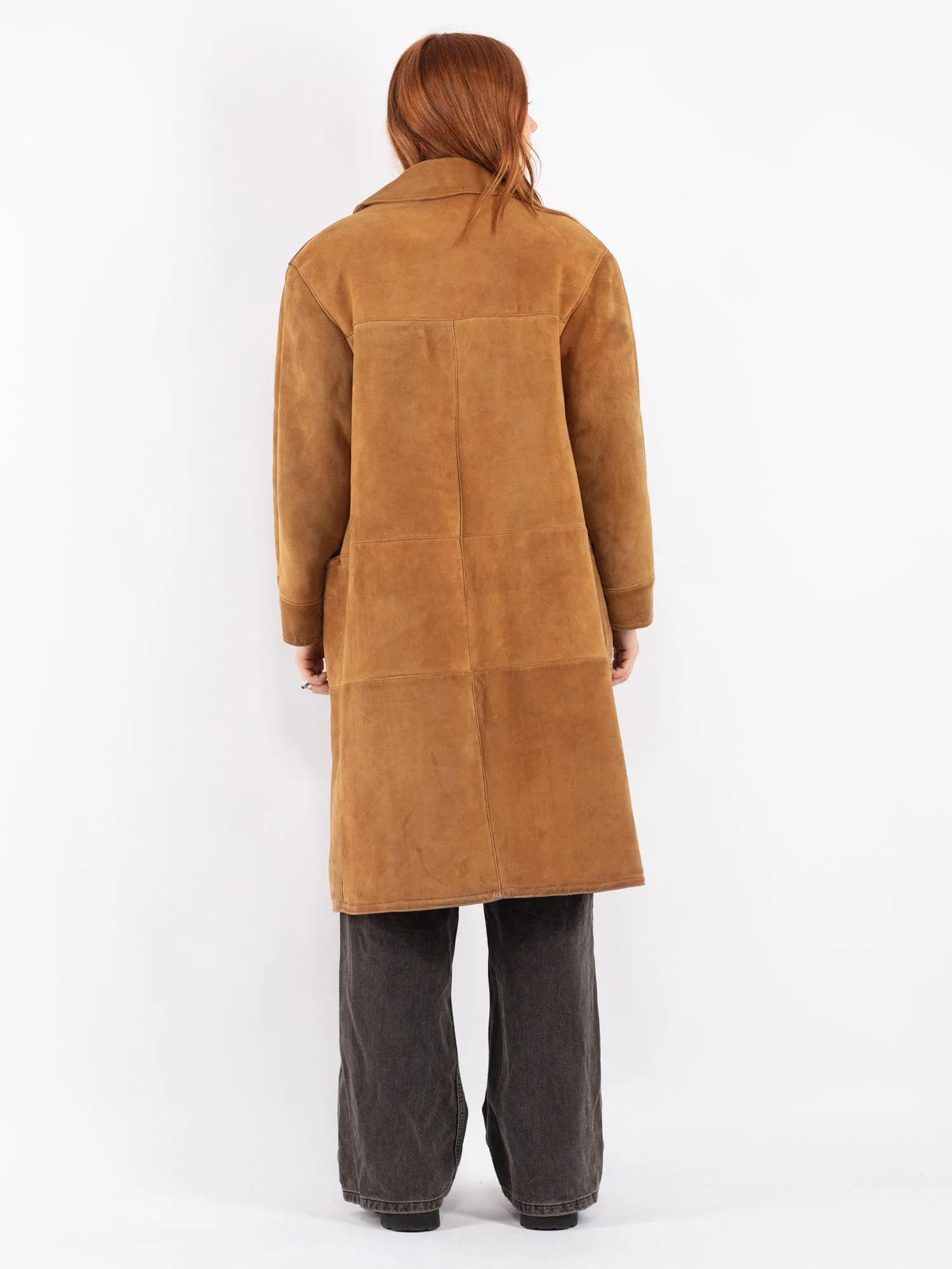 Vintage 70's Women Sheepskin Coat in Brown