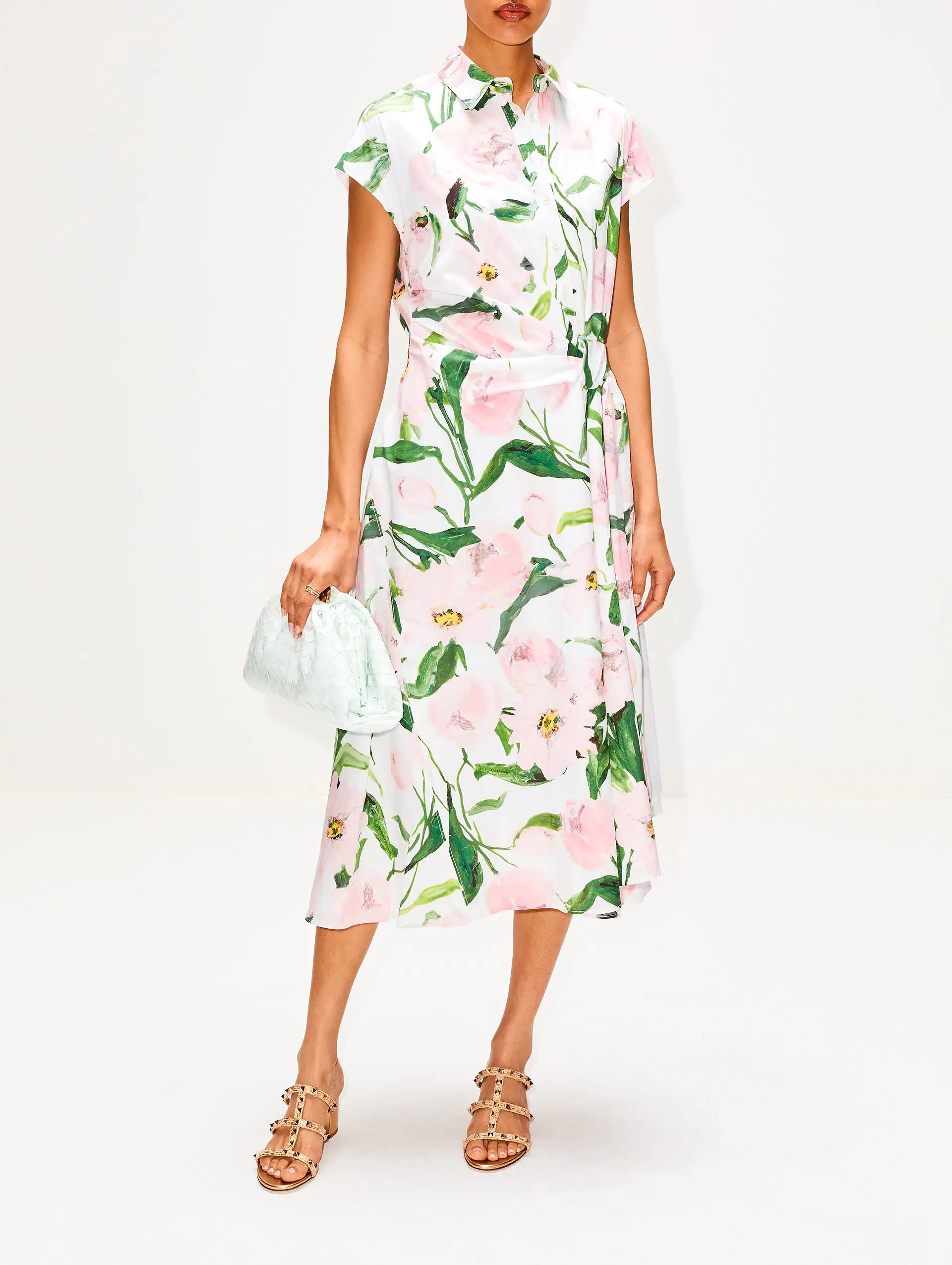 Wrap Front Midi Dress