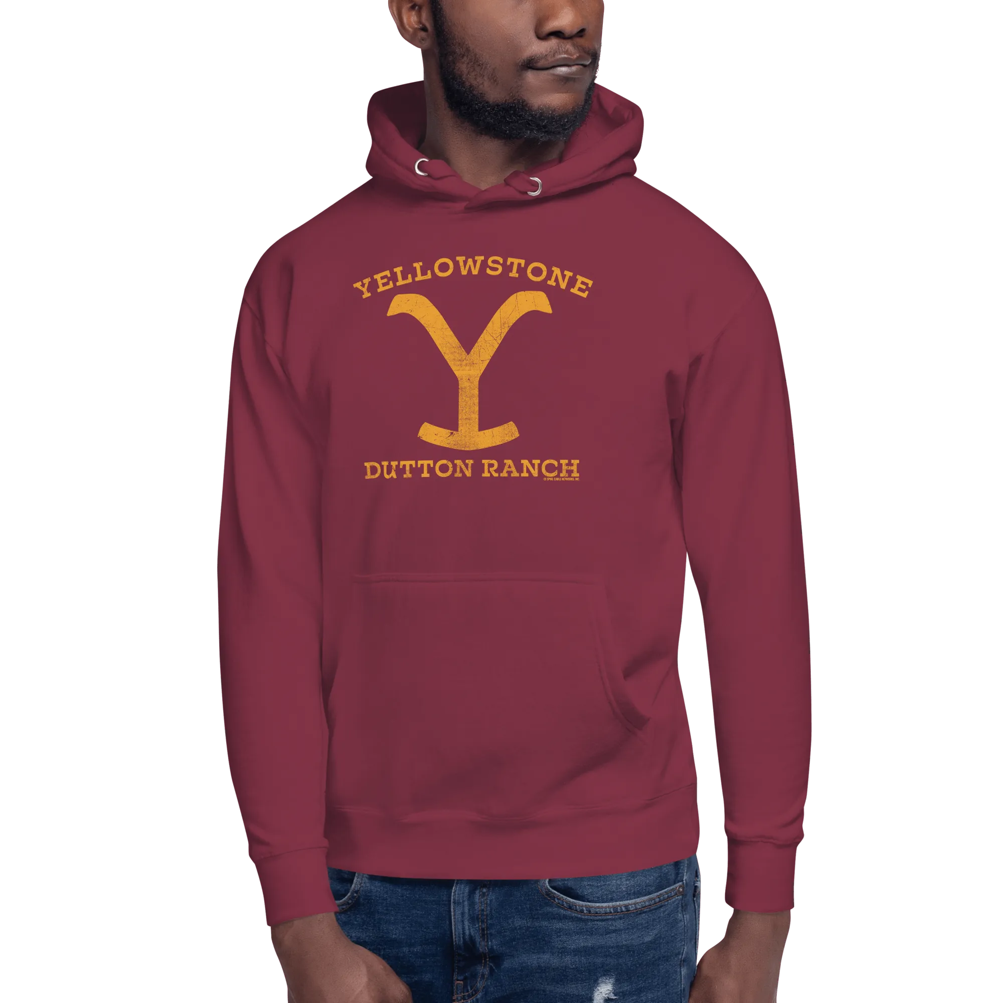 Yellowstone Dutton Ranch Distressed Logo Unisex Premium Hoodie