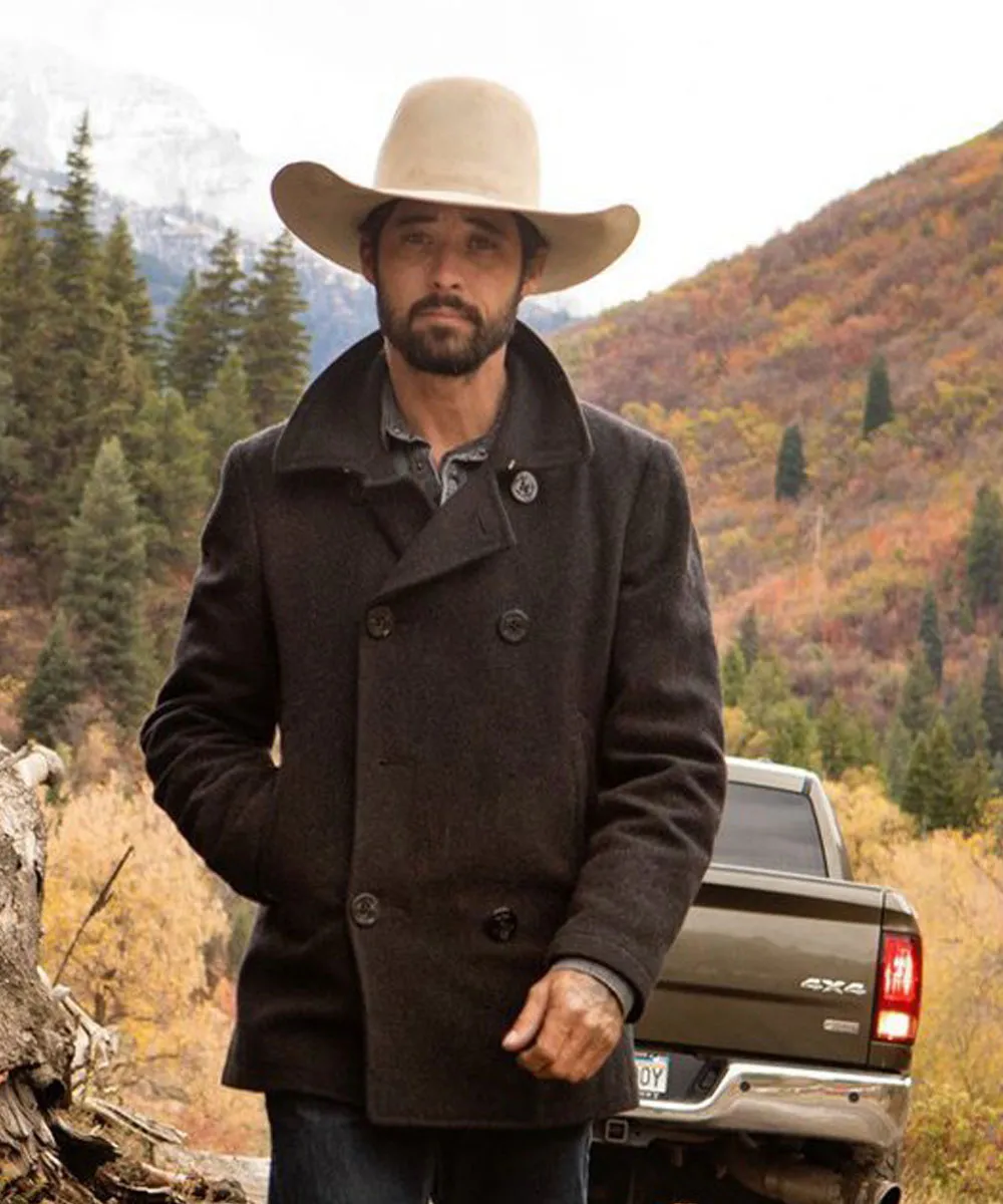 Yellowstone Ryan Bingham Black Peacoat