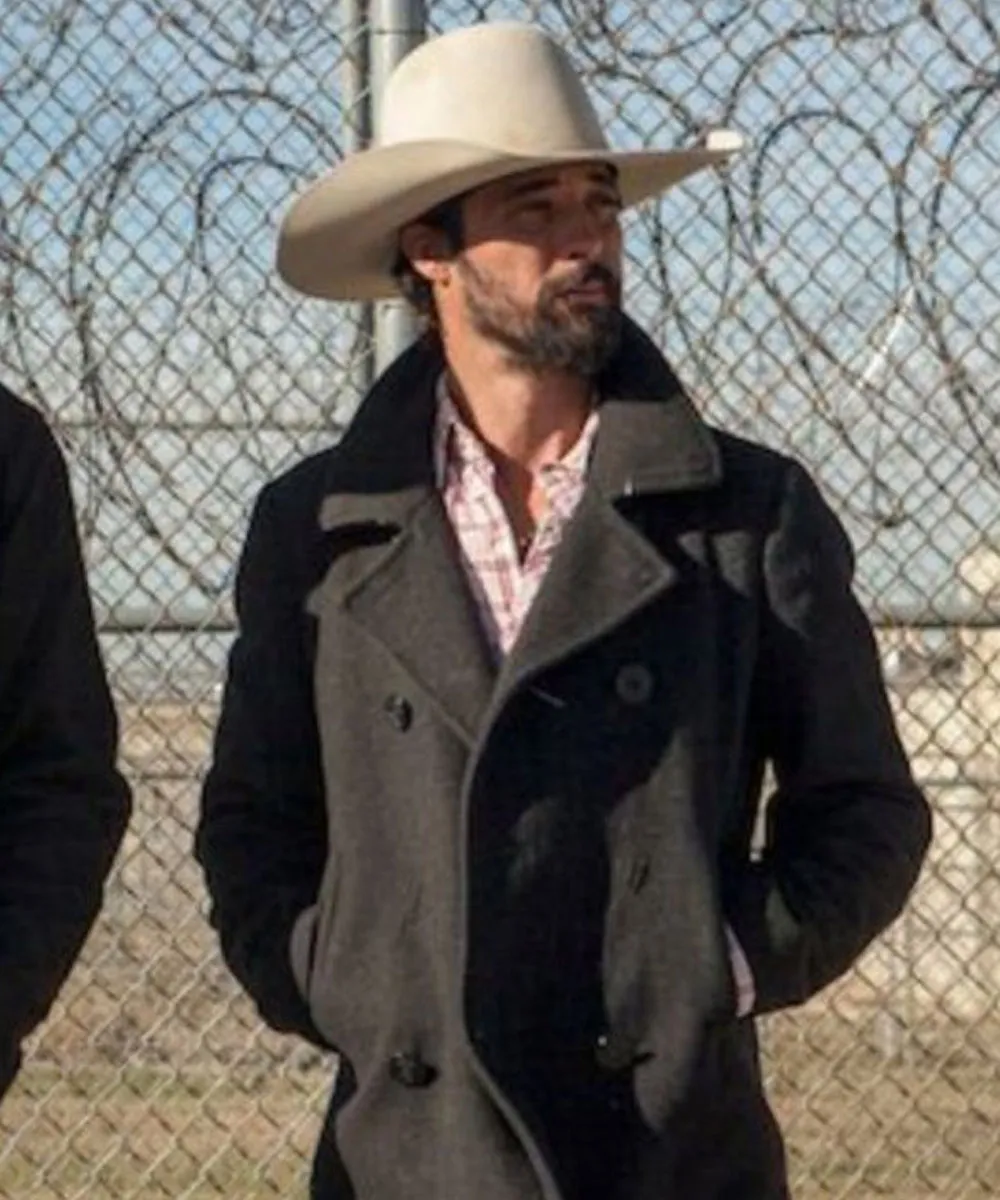 Yellowstone Ryan Bingham Black Peacoat