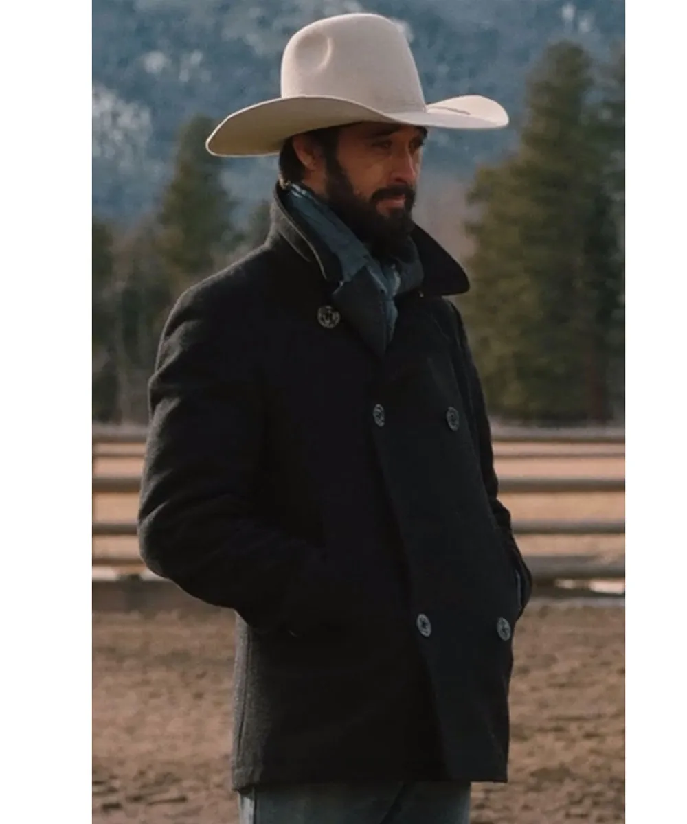 Yellowstone Ryan Bingham Black Peacoat